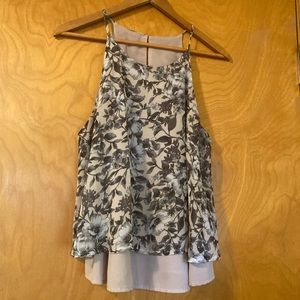 Sans Souci floral tank, size large